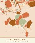 Black Maps Earth Tones 32 Art Print