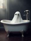Ghost In Bathroom Art Print