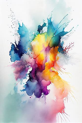 Fireworks Wake Abstract Art Print