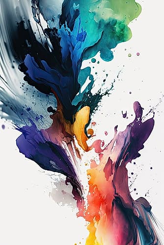 Crazy Brush Abstract Art Print