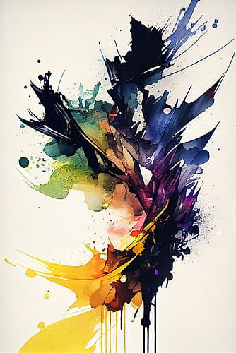 Fighting Warriors Abstract Art Print
