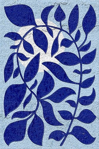 Blue Plant Art Print