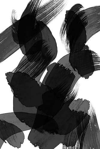 Black Paint Abstract Art Print