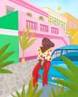 Tropical Woman Art Print