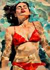 Woman Life   Warm Bath Art Print