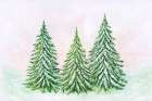 The snowy trees Art Print