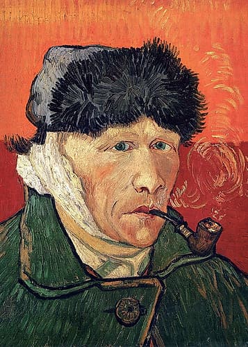 Vincent Van Goghs Self Portrait With Bandaged Ear And Pipe (1889) Photography Print