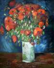 Vincent Van Goghs Vase With Poppies (1886) Art Print