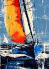 Yacht racing sport art 7 Art Print