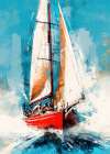 Yacht racing sport art 10 Art Print