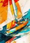 Yacht racing sport art 18 Coastal Print