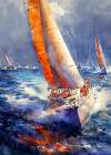 Yacht racing sport art 25 Art Print