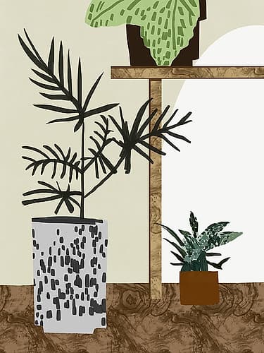 Pot plant arrangement Minimalist Print