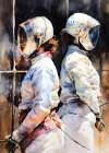 Fencing sport art #fencing #sport Art Print