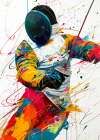 Fencing sport art #fencing #sport Art Print