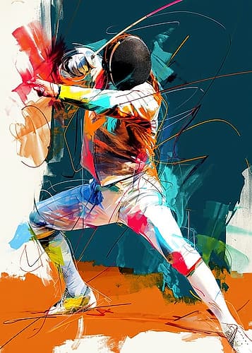 Fencing sport art #fencing #sport Art Print