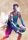 Basketball sport art 3 Art Print