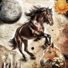 Horse art 1 Art Print
