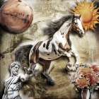 Horse art 3 Art Print