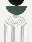Green and Black Composition Art Print