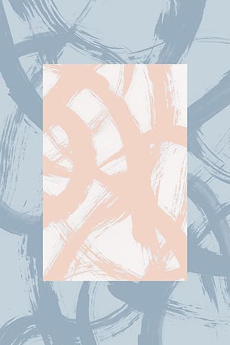 Abstract Brush Strokes 98A Minimalist Print