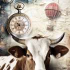Time Cow 2 Art Print