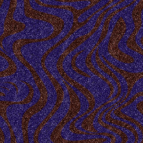 Blue Bronze Glitter Zebra Art Print