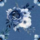 Denim Floral 1 2 Art Print