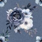 Denim Floral 1 3 Art Print