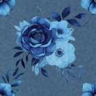 Denim Floral 1 4 Art Print