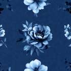 Denim Floral 2 1 Art Print