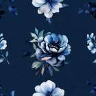 Denim Floral 2 2 Art Print