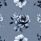 Denim Floral 2 4 Art Print