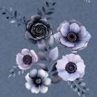 Denim Floral 3 3 Art Print