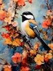 Chickadee bird animal Art Print