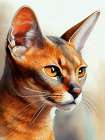 Cat watercolor painting animal Art Print