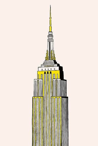 New York Skyscraper (Taxi Cab) Art Print