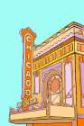 Chicago Building (Pastel) Art Print