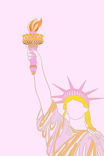 Lady Liberty (Blonde) Art Print