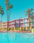 Saguaro Hotel Poolside in Palm Springs Art Print