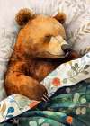 Sleepy Bear animal story Art Print