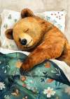 Sleepy Bear animal story Art Print