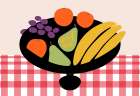 The fruit bowl (eat me) Art Print