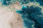 Teal Seas Art Print