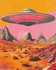 UFO Landing Art Print