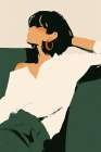 Relaxing woman Art Print