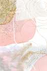 Pink N Gold 1 Abstract Art Print