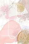 Pink N Gold 2 Abstract Art Print