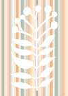 Twig on Stripes Art Print