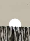Hidden Moon NAd6 | Behind the Fence Abstract Art Print